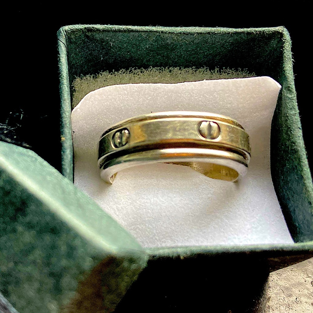 Men’s inspired spinner Ring sterling Silver